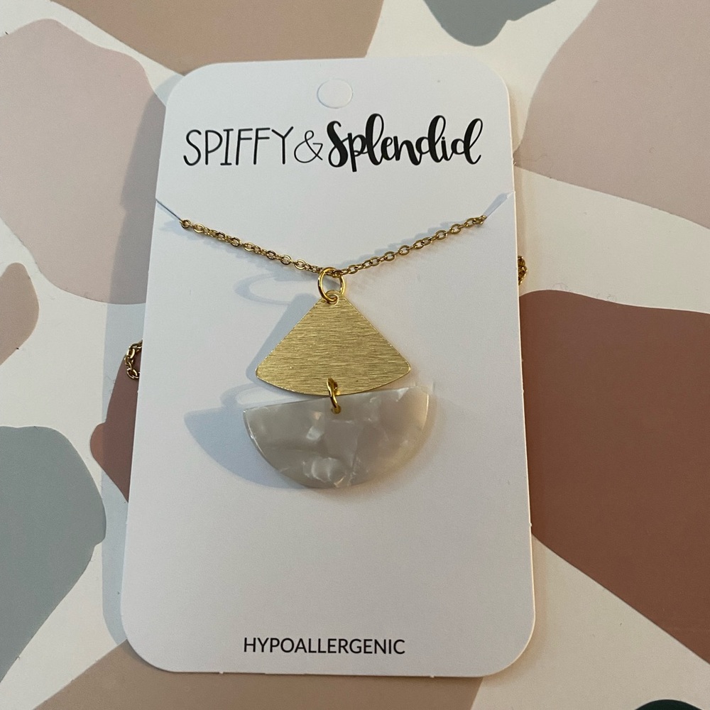 White Tortoise Shell Necklace